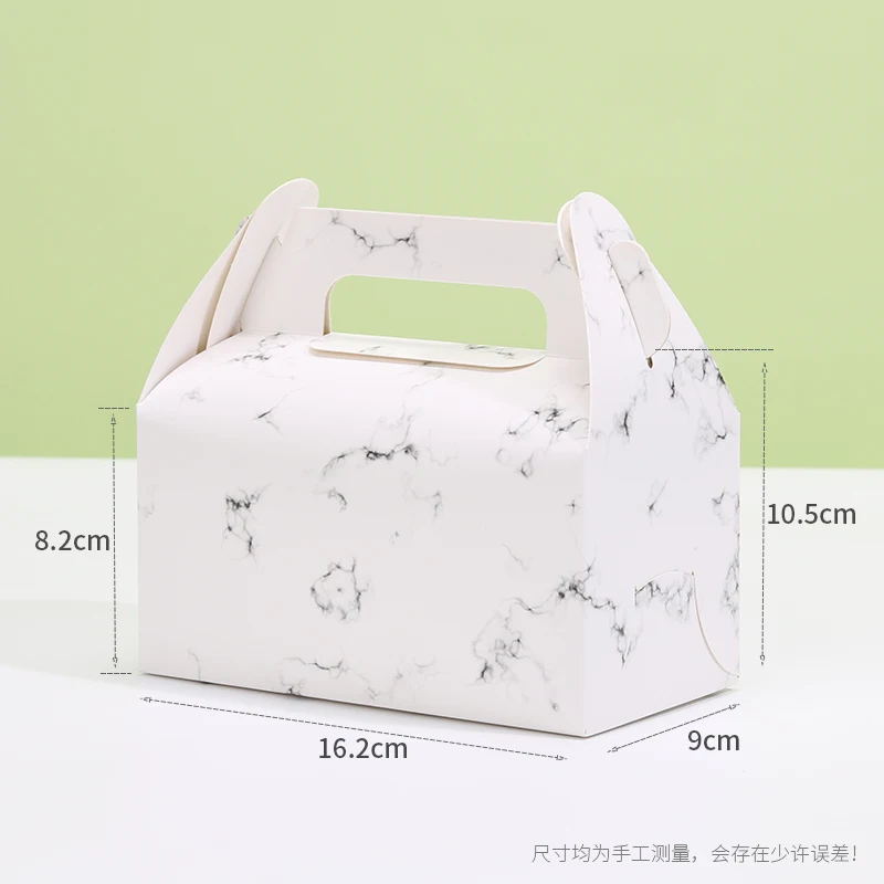 10Pcs Cardboard Gift Cake Boxes Pink Green Dessert Packaging Boxes with Handle, Portable Pastry Cookie Muffin Cupcake Container for Wedding Birthday Baby Shower Party Supplies - 图片 13