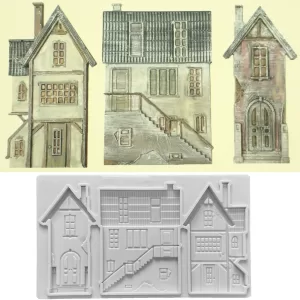 Nice House Silicone Mold – 3D Fondant Cake Decorating Mold for Sugarcraft, Cupcakes, Chocolate, Candy, Clay Crafts, Baking Tools, DIY Dessert Toppers, and Creative Kitchen Accessories