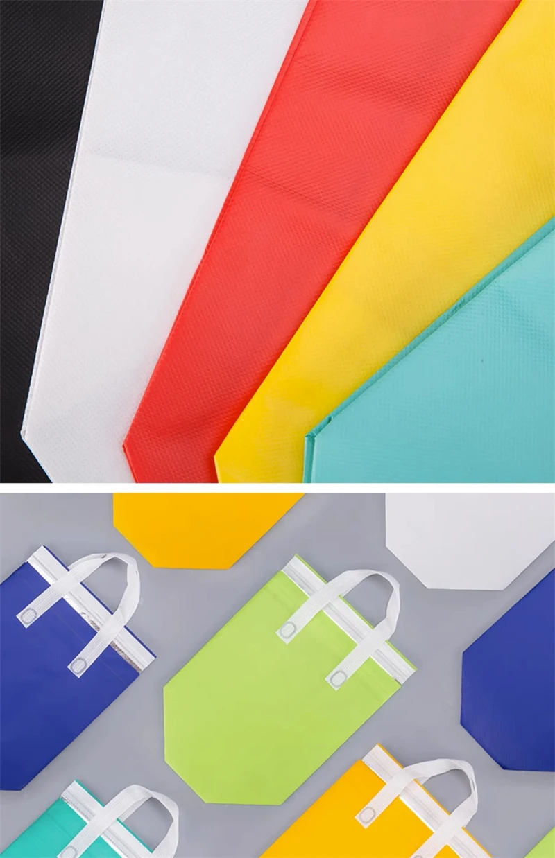 10/25pcs Non-Woven Takeaway Bags, Custom Logo Lunch Bags, Reusable Food Packaging Tote Bags, Insulated Thermal Bags to Keep Food Hot or Cold, Ideal for Takeout, Delivery, and Catering 6