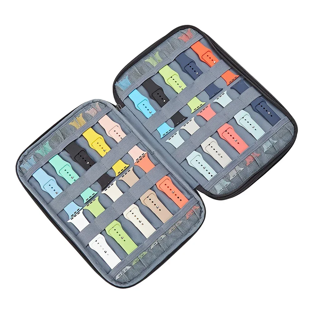 Travel Watchband Organizer | For Apple Watch Watchband Storage Box, Multifunction Travel Strap Organizer Case, Portable Ant Cloth Watch Strap Pouch, Compact Watchband Holder for Smartwatch Accessories Packaging 4