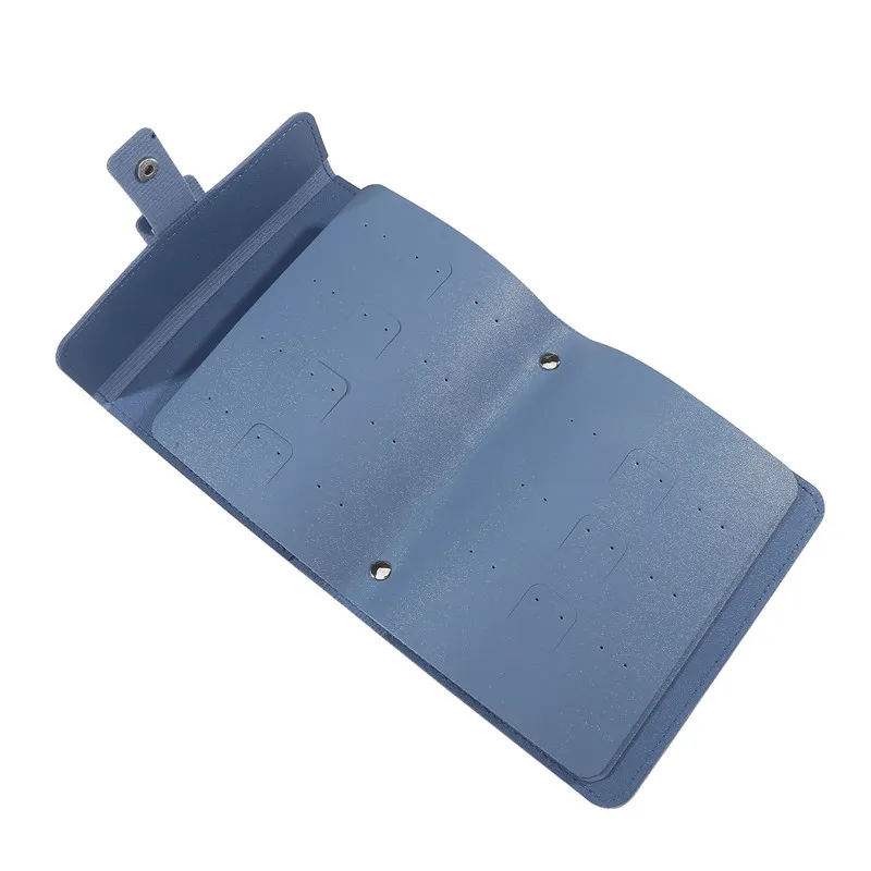 Travel Jewelry Organizer | 1PC PU Leather Ear Stud Storage Bag, Multi-Layer Jewelry Organizer, Book-Type Storage Bag for Earrings, Rings, Necklaces, and Small Jewelry Accessories, Compact Jewelry Case for Travel and Home Use