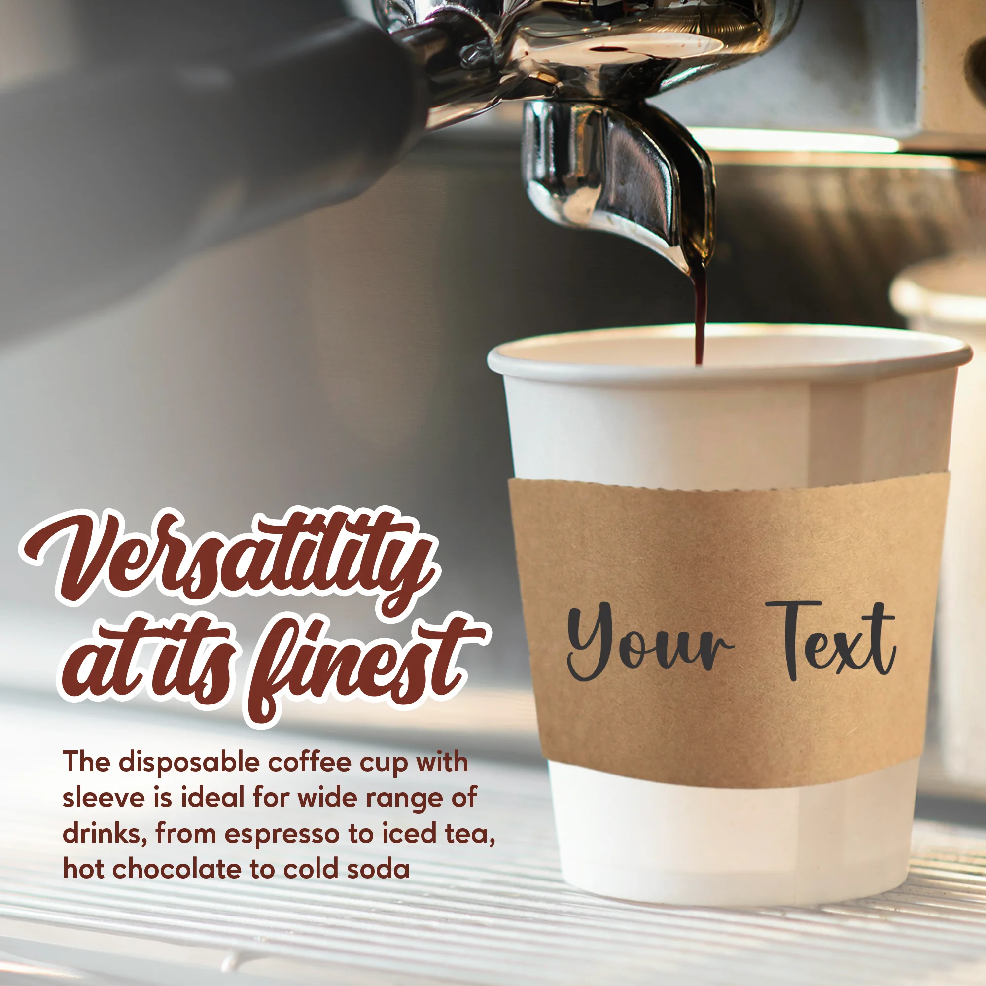 Personalized Coffee Cup Sleeves Disposable Brown Kraft Heat-Insulated Cup Covers Custom for Hot and Iced Drinks Wedding Cafe Party Beverage Accessories DIY Drink Holder Supplies Personalized Coffee Cup Sleeves Disposable Brown Kraft Heat-Insulated Cup Covers Custom for Hot and Iced Drinks Wedding Cafe Party Beverage Accessories DIY Drink Holder Supplies