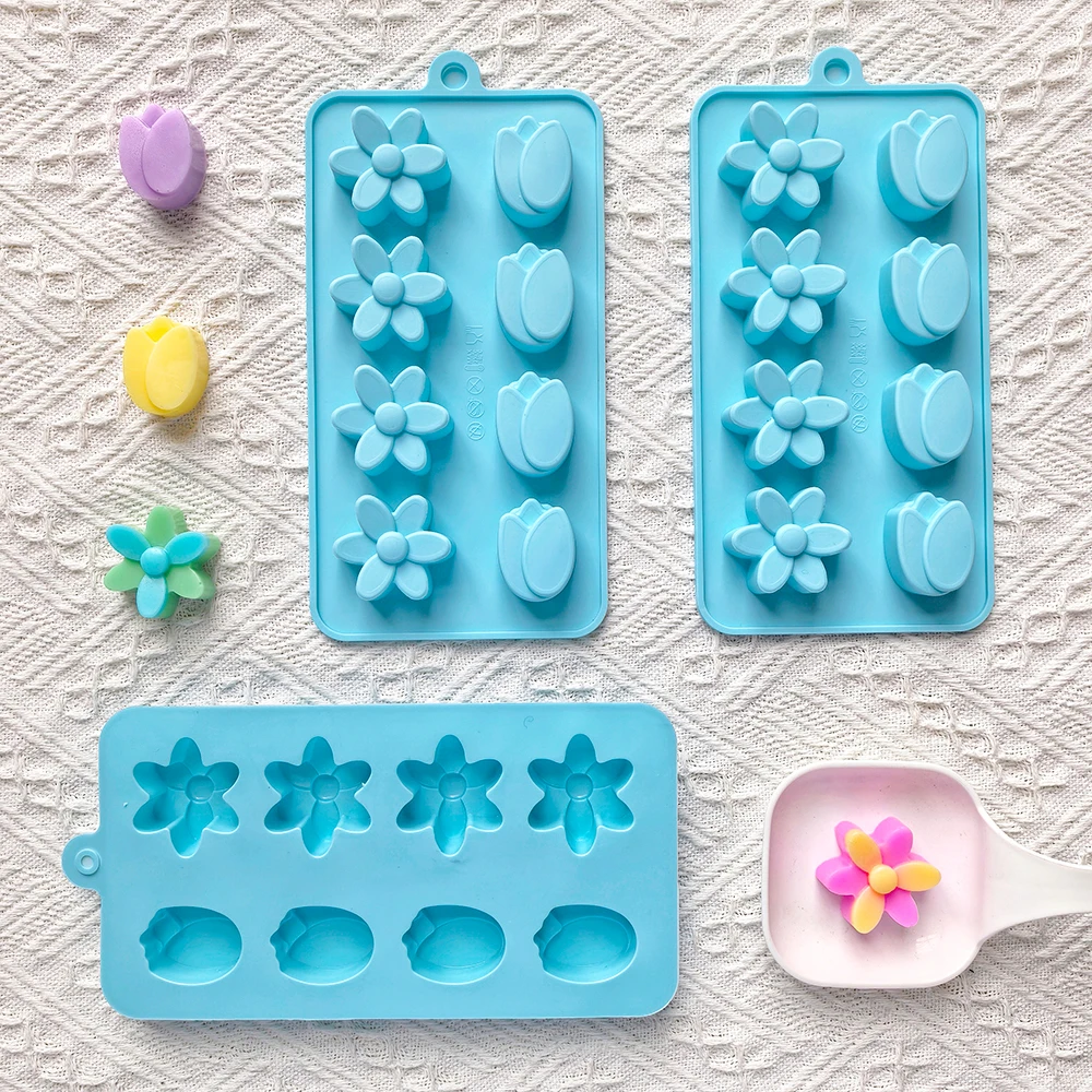 1Pc 8-Hole 2 Types Flower-Shaped Silicone Chocolate Candy Mold – DIY Pudding, Cookie, Fondant, Cake Decoration Mold, Baking Utensil for Chocolates, Pastry, Cupcakes, Sugarcraft, and Dessert Accessories 1Pc 8-Hole 2 Types Flower-Shaped Silicone Chocolate Candy Mold – DIY Pudding, Cookie, Fondant, Cake Decoration Mold, Baking Utensil for Chocolates, Pastry, Cupcakes, Sugarcraft, and Dessert Accessories