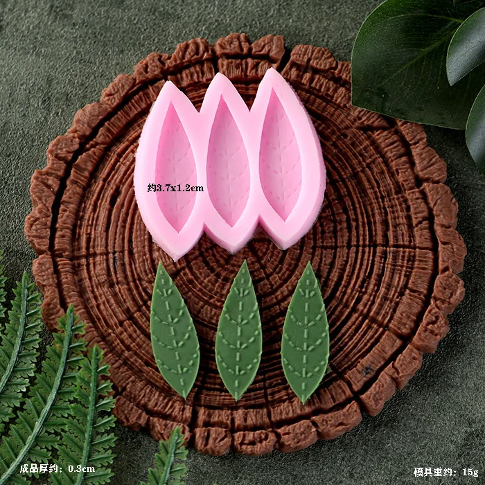 Leaf Stump Silicone Mold for Fondant Cookie Chocolate Cake Baking Moulds Kitchen Pastry Decorating Tools Dessert Accessories Cupcake Candy Baking Tray DIY Craft Decoration - 图片 16