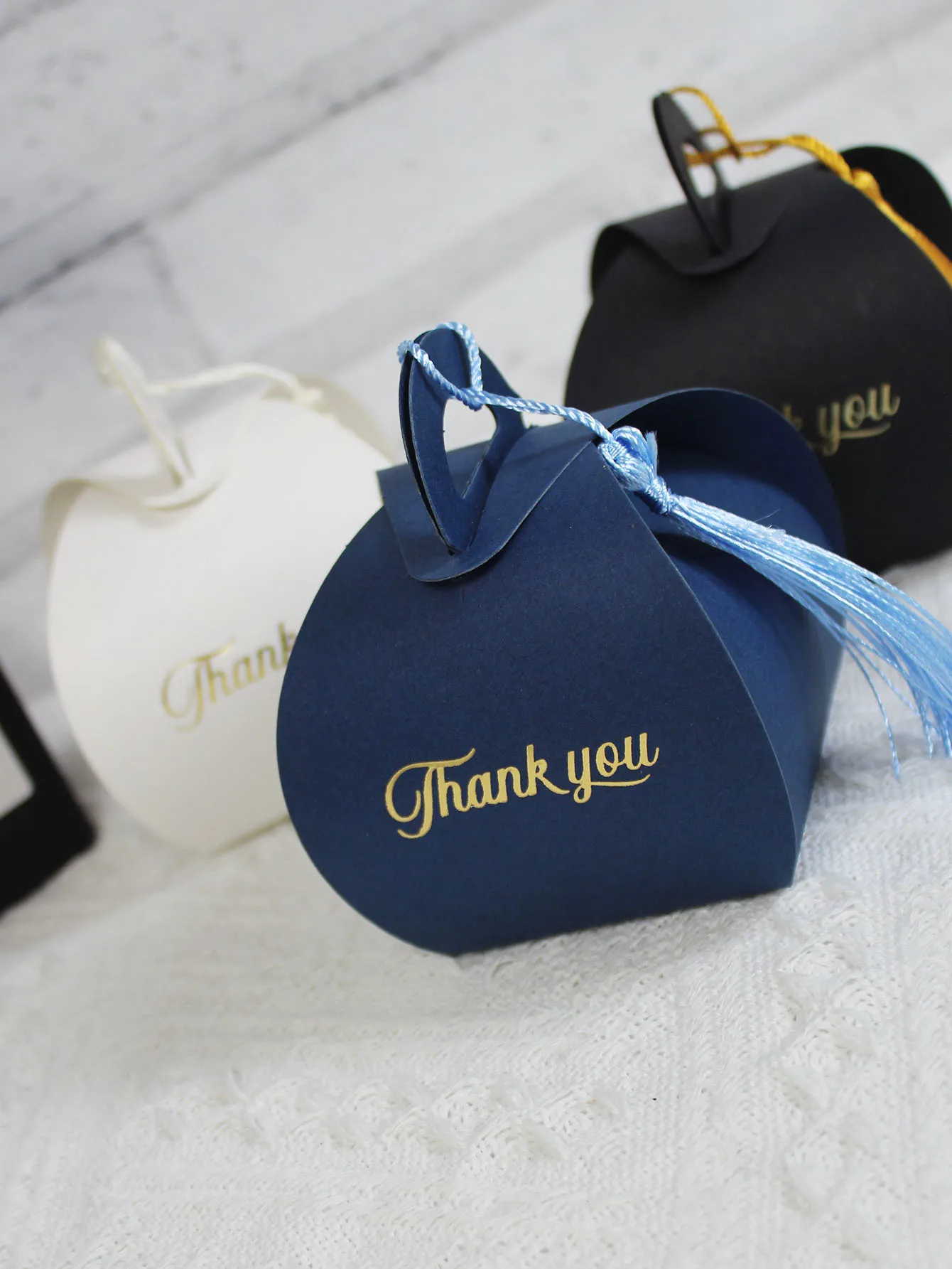 Elegant Tassel Bread Boxes Thank You Gift - Baby Shower Wedding Favors Chocolate Candy Boxes - Decorative Paper Party Favor Packaging Boxes for Special Occasions and Events