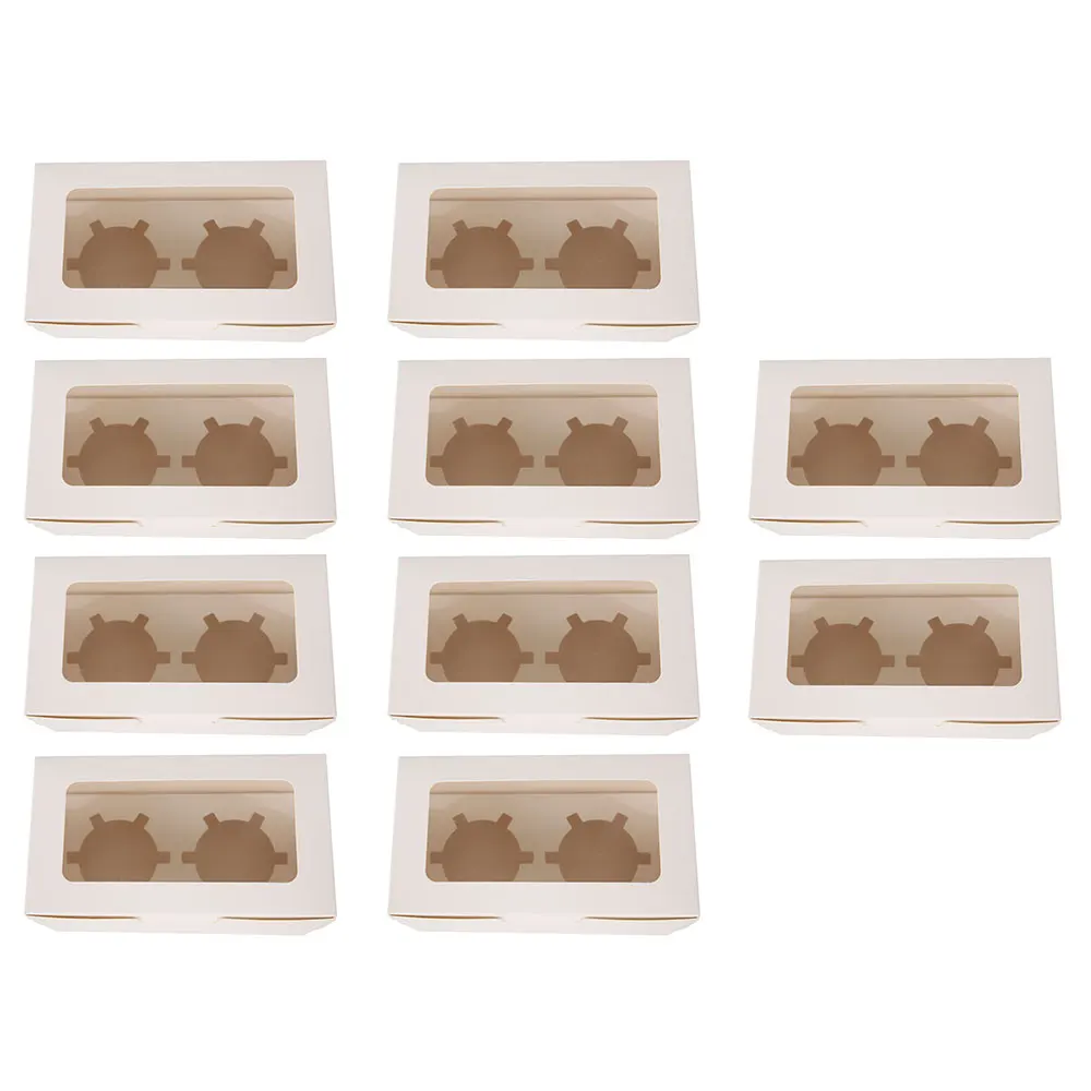 Cupcake Boxes with Inserts, Clear Window Cake Boxes, Cupcake Carrier with 2/4/6 Holes, Muffin Boxes for Holidays, Birthday Parties, Wedding Desserts, Pastry Packaging, Portable Cake Holder for Home and Bakery Use - 图片 11