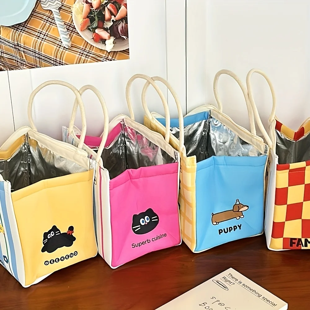 Thermal Insulated Tote Bags in Different Colors, Portable and Easy to Carry, Perfect for Traveling, Food Delivery, Lunch, Picnic, Grocery Storage, Available in 4 Styles to Choose From