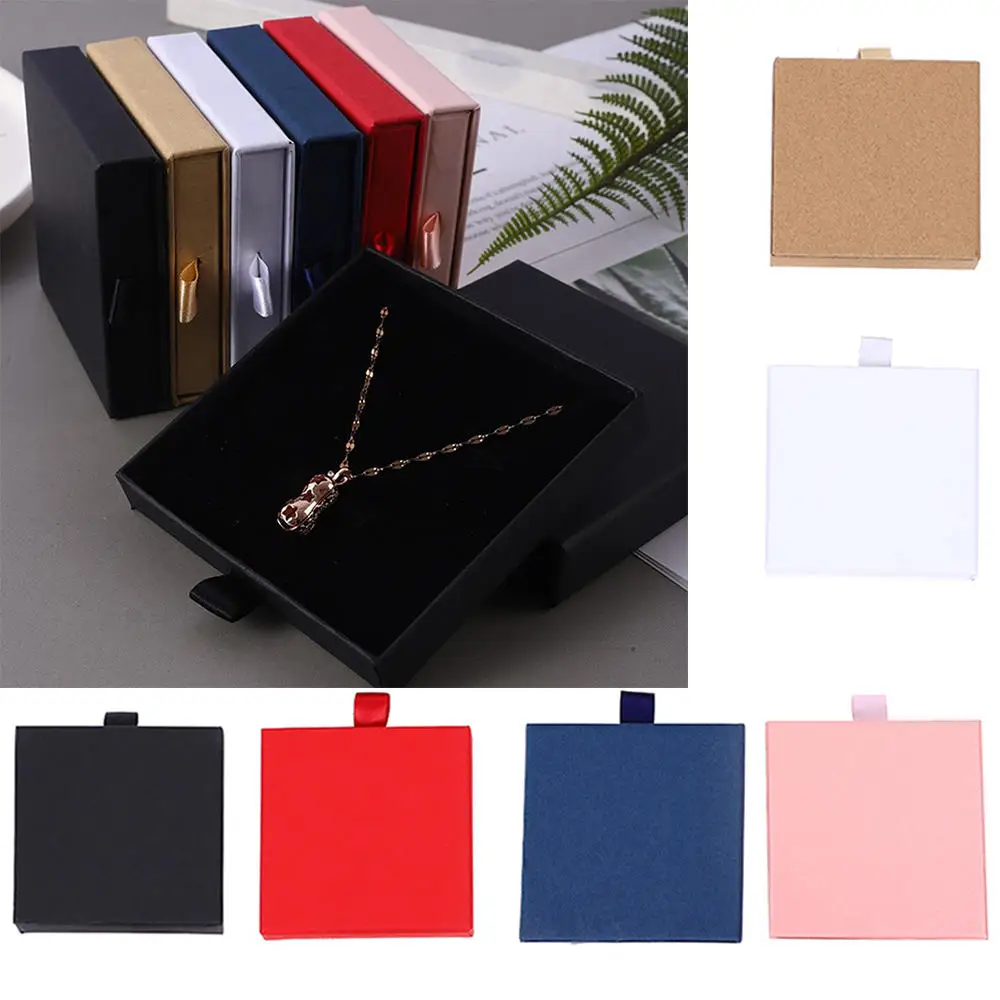 Kraft Paper Drawer Jewelry Box 📦 – Premium Gift Case with Sponge Lining Kraft Paper Drawer Jewelry Box 📦 – Premium Gift Case with Sponge Lining