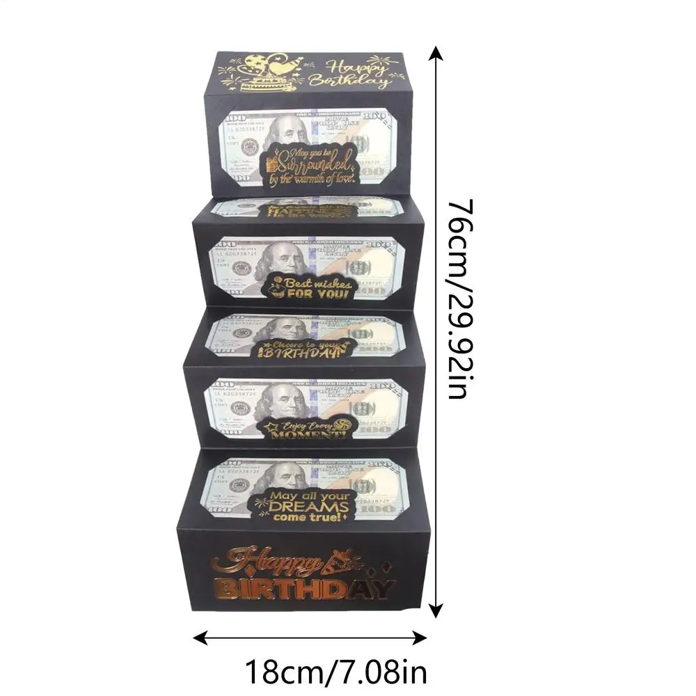 Creative Birthday Wallet Greeting Card – Folding Cash Holder Red Envelope Style, Unique Birthday Gift Envelope for Kids, Boys, Girls, and Friends, Fun and Practical Birthday Party Gift Idea