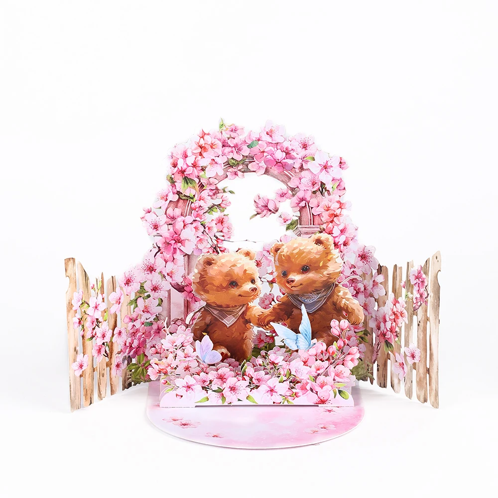 Floral 3D Pop Up Greeting Card with Envelope – Pink Rose Garden Design for Birthday, Mother’s Day, Valentine’s, Anniversary, Romantic Blessing Gift for Mom, Wife, Girlfriend, Friends, Special Occasions - 图片 8