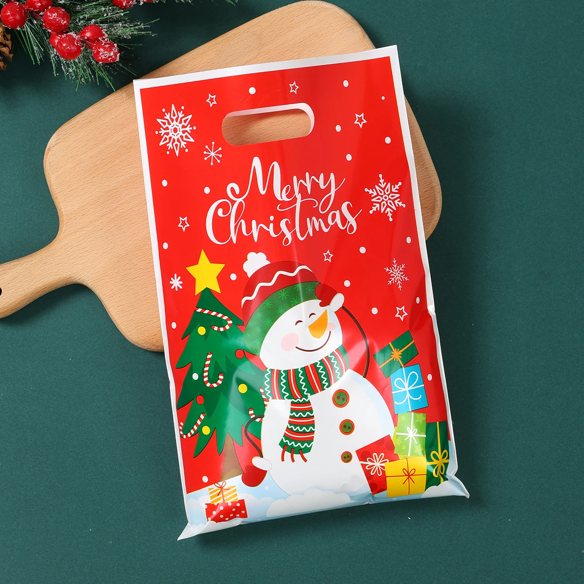 Christmas Snowman Gift Handbag Merry Christmas Decoration for Home 2025 Navidad Natal Snowflake Candy Handy Bag New Year Party Favor Shopping Tote Bolsa Regalo Sac Cadeau ساک هدیه 크리스마스 가방