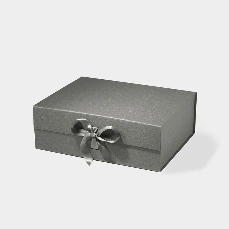 33x25.5x11.5cm and 31.4x24.5x11.1cm Luxury Rigid Magnetic Closure Gift Boxes, Popular Deep A4 Size, Black and White Collapsible Cardboard Packaging for Jewelry, Keepsakes, Wedding, Birthday, Holiday Presents - 图片 16