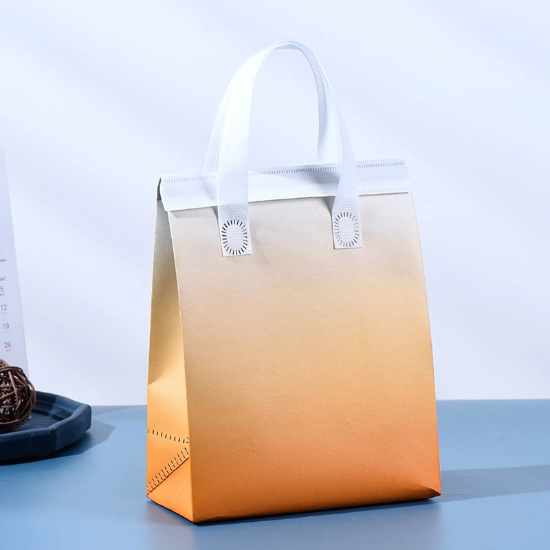 10pcs Non-Woven Insulated Tote Bags – Reusable Thermal Cooler Pouches for Food, Cake, Drinks, and Lunch, Portable Delivery and Takeaway Bags with Handles, Eco-Friendly Storage for Office, School, and Picnic - 图片 10