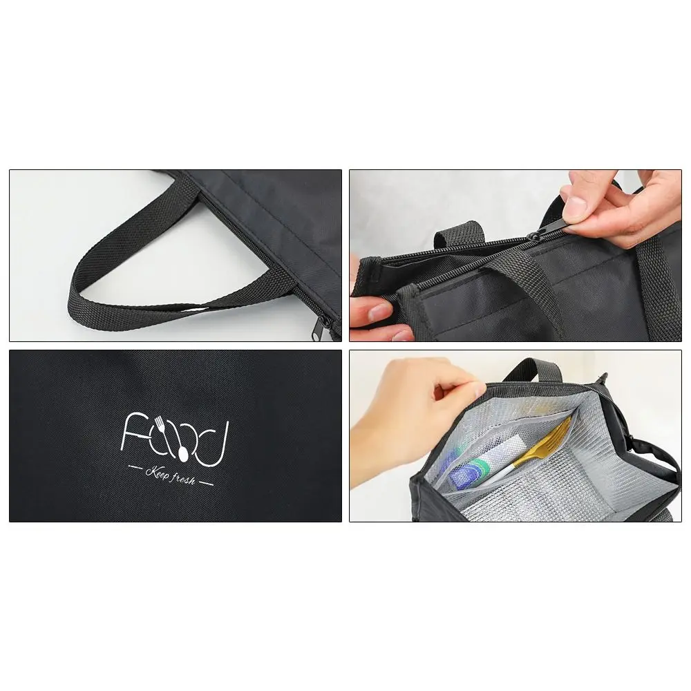 Waterproof Insulated Lunch Bag, Portable Cooler Tote for Picnic and Breakfast, Thermal Food Storage Organizer, Reusable Lunch Box Bag for Office, School, Travel, and Outdoor Activities