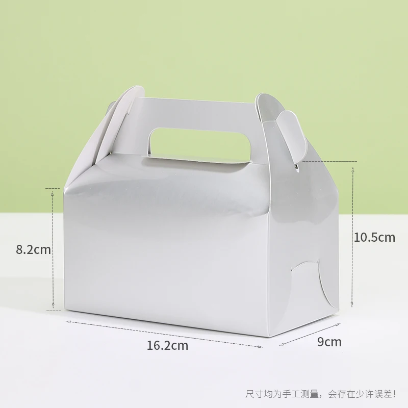 10Pcs Cardboard Gift Cake Boxes Pink Green Dessert Packaging Boxes with Handle, Portable Pastry Cookie Muffin Cupcake Container for Wedding Birthday Baby Shower Party Supplies - 图片 15