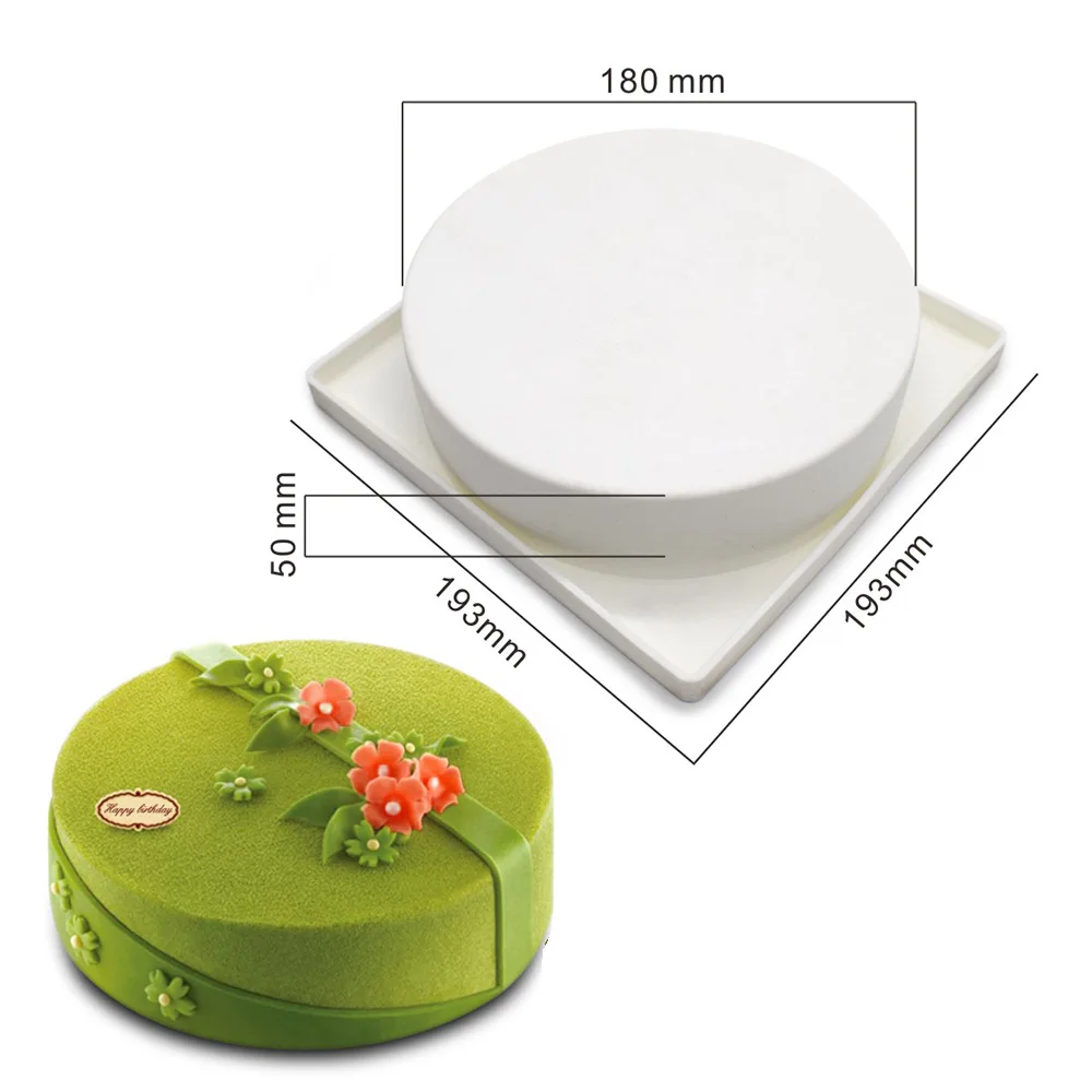 Round Corrugated Big Flower Mousse Cake Mold Taiji Design Silicone Mold for DIY Chocolate, Pudding, French Desserts, and Baking, Flexible Non-Stick Pastry Tool for Creative Home Baking and Party Treats - 图片 7
