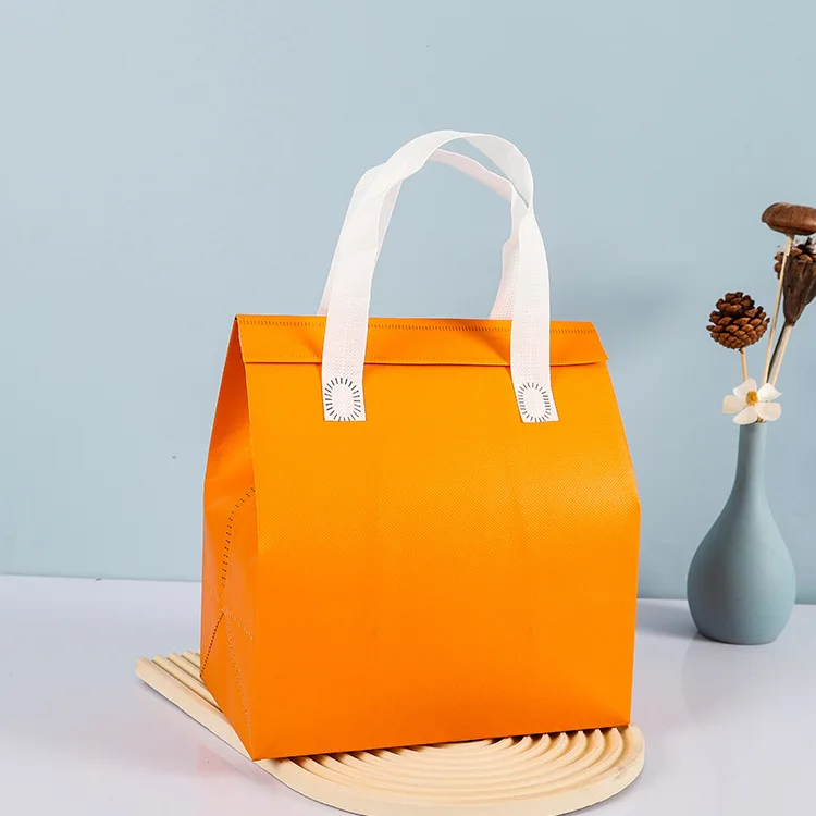 Waterproof Takeaway Thermal Insulated Bag – Reusable Cooler Tote for Food and Beverage Delivery, Ice Pack Compatible, Square Lunch Bag for Picnic, Restaurant, Work, School, Portable Meal Storage Carrier - 图片 8