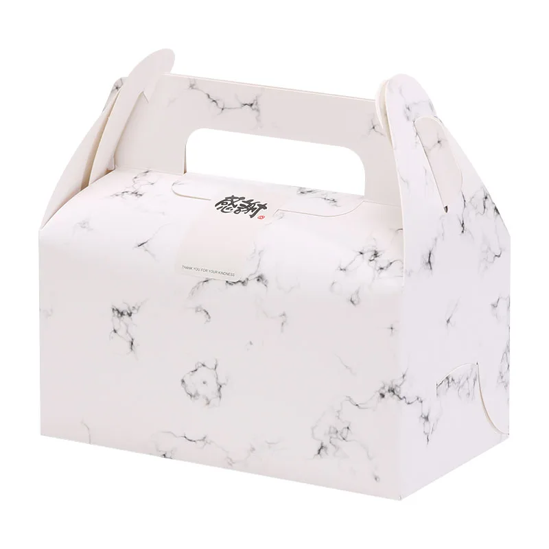 10Pcs Cardboard Gift Cake Boxes Pink Green Dessert Packaging Boxes with Handle, Portable Pastry Cookie Muffin Cupcake Container for Wedding Birthday Baby Shower Party Supplies - 图片 5