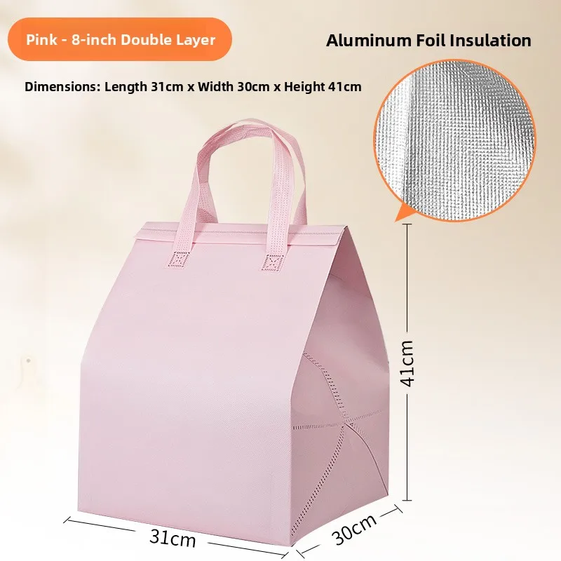 Large Capacity Aluminum Foil Insulated Bag, Disposable Thermal Cake Preservation Pouch, Heat Retention Food Storage Container, Fresh-Keeping Box for Birthday Cakes, Pastries, Catering, Delivery - 图片 31
