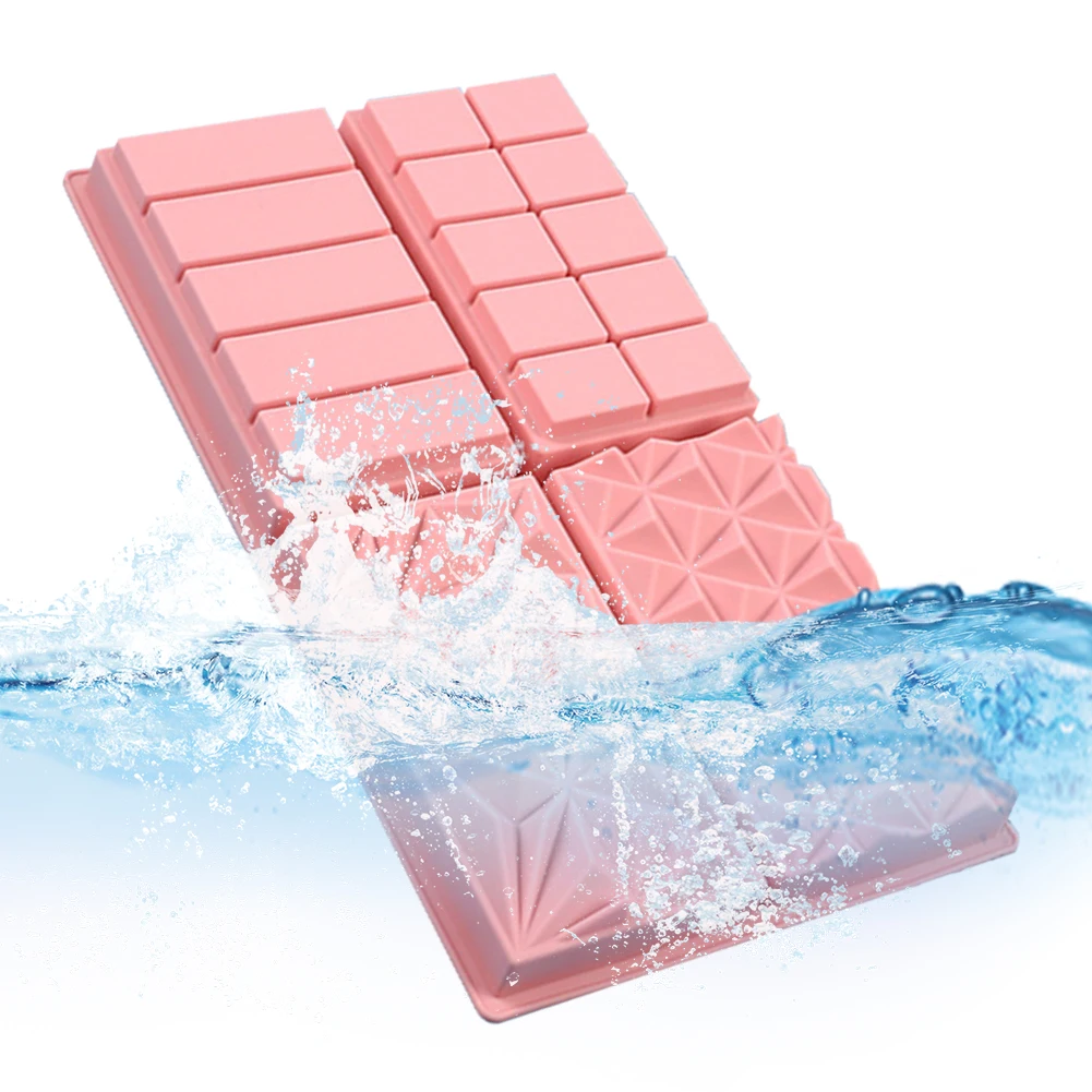 Silicone Dubai Chocolate Bar Mold for DIY Rectangular Chocolate Bars, Non-Stick Chocolate Baking Mold, Flexible Household Baking Tool for Home Chocolate Making, Party Treats, and Creative Desserts