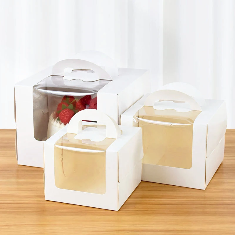 1/3/6pcs High Capacity Cake Packing Boxes with Clear Window, Multi Size Bakery Gift Boxes for Candy Cookies Pastry Chocolate Dessert Packaging, Wedding Birthday Christmas Baby Shower Party Supplies - 图片 2