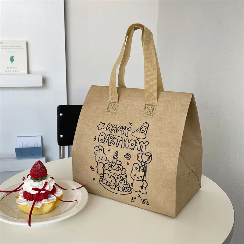 Brown Insulated Tote Bags 🥡 – Reusable Non-Woven Food Delivery Pouches for Hot and Cold Storage, Bread, Drinks, Grocery Shopping, Lunch Carrier, Portable Eco-Friendly Packaging - 图片 16