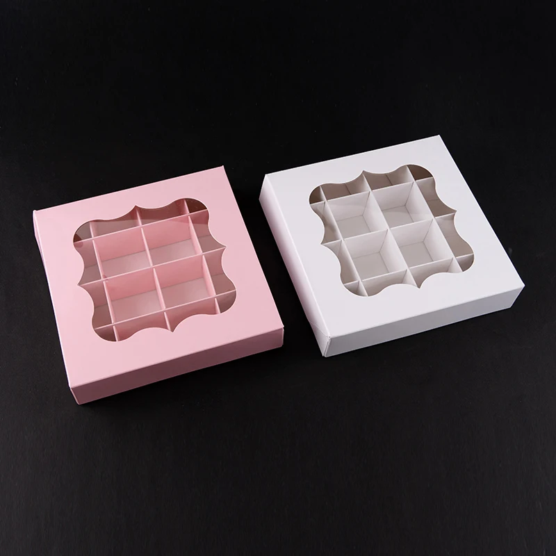 5pcs Mini Cupcake and Pastry Chocolate Paper Boxes in White and Pink, Handmade Dessert Packaging for Birthday Wedding Party, Small Gift Favor Containers Elegant Display - 图片 5