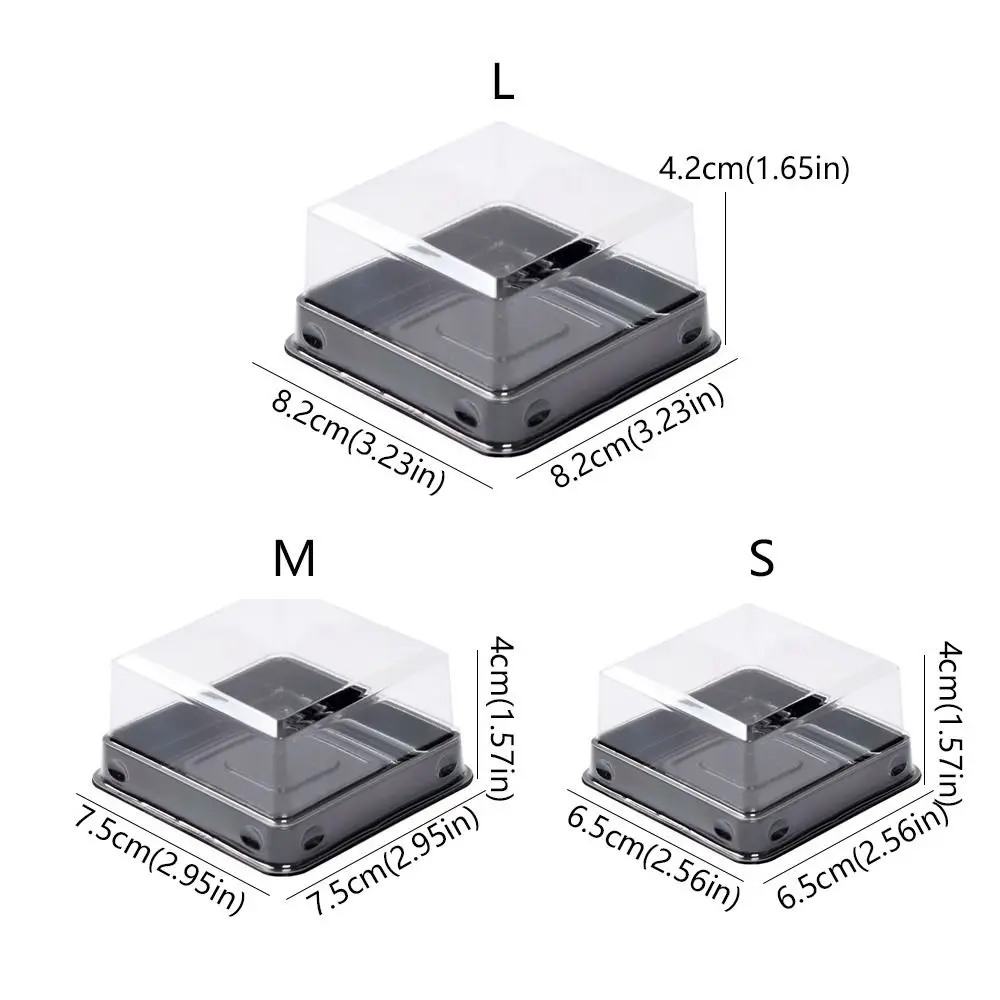 50Pcs Moon Cake Boxes, Square Plastic Cupcake and Muffin Containers, Transparent Pastry Display Boxes, 50/80/100g Clear Dessert Packaging Holders for Wedding, Birthday, Party, and Bakery Supplies - 图片 6