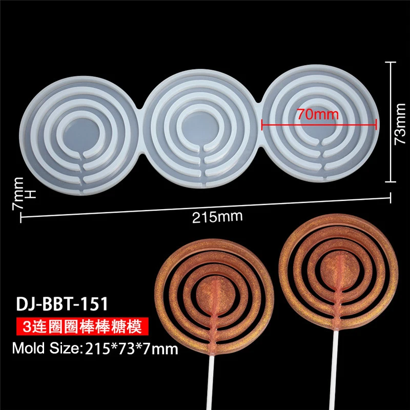 Leaf Flower Heart Bear Shape Silicone Lollipop Mold Round Chocolate Candy Cheese Baking Mould Fondant Cake Decorating Tools Dessert Cupcake Topper Tray Kitchen Pastry DIY Baking Accessories 25