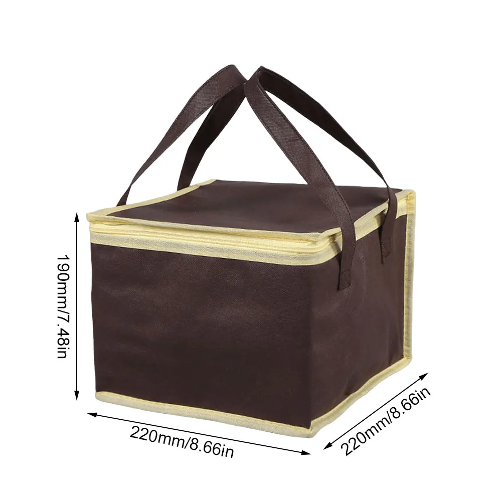 Food Pizza Delivery Insulated Bag – Waterproof Thermal Cooler Tote for Hot or Cold Meals, Camping, Food Storage, Reusable Foil Insulated Lunch Bag, Portable Meal Carrier for Work, School, Picnic 14