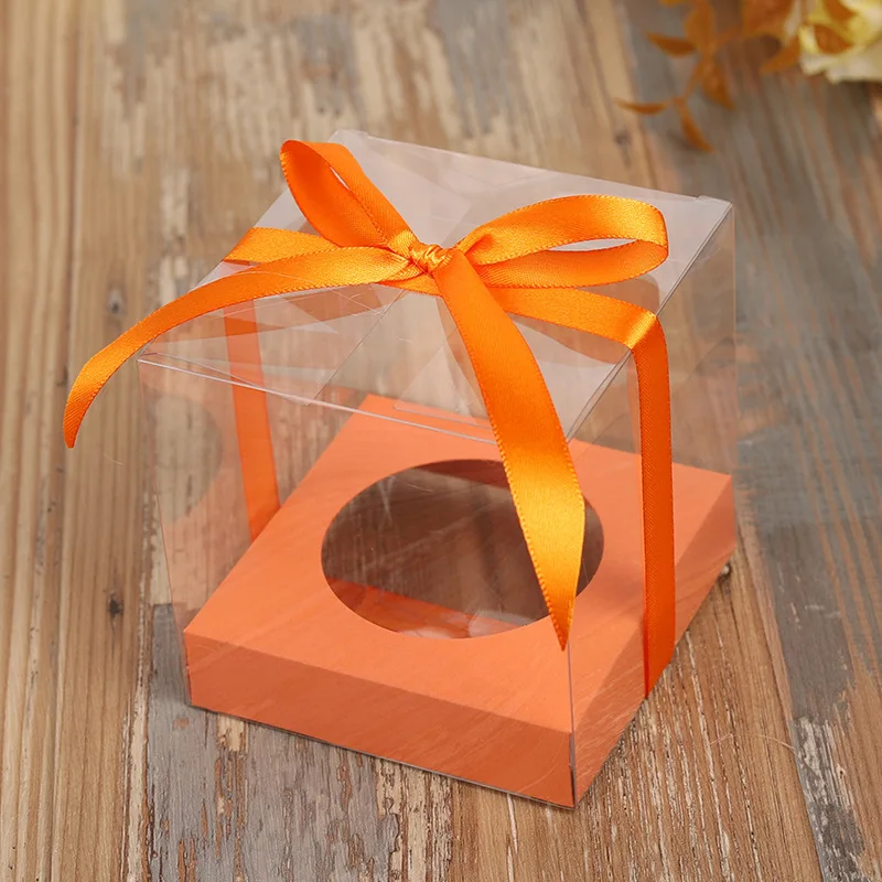 12Pcs Gold and Silver Clear Plastic Cupcake Packaging Boxes, Cake Favor Containers, Transparent Wedding Party Cupcake Boxes, Gift Boxes for Birthday, Party, Event, and Bakery Supplies - 图片 4