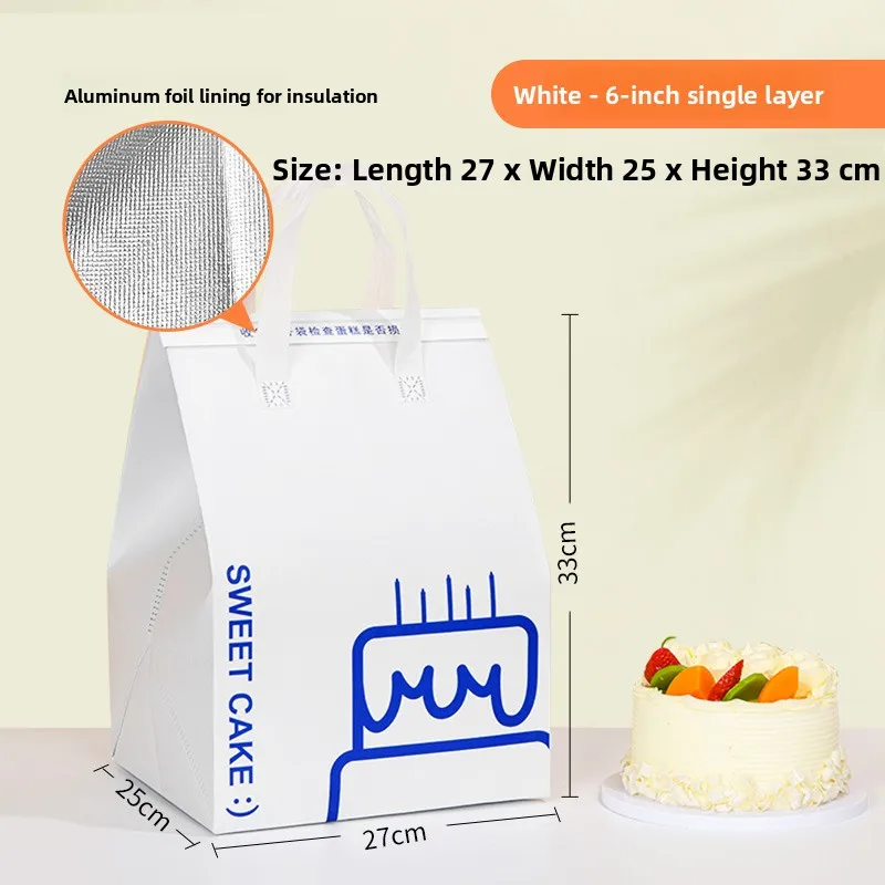 Large Capacity Aluminum Foil Insulated Bag, Disposable Thermal Cake Preservation Pouch, Heat Retention Food Storage Container, Fresh-Keeping Box for Birthday Cakes, Pastries, Catering, Delivery - 图片 37