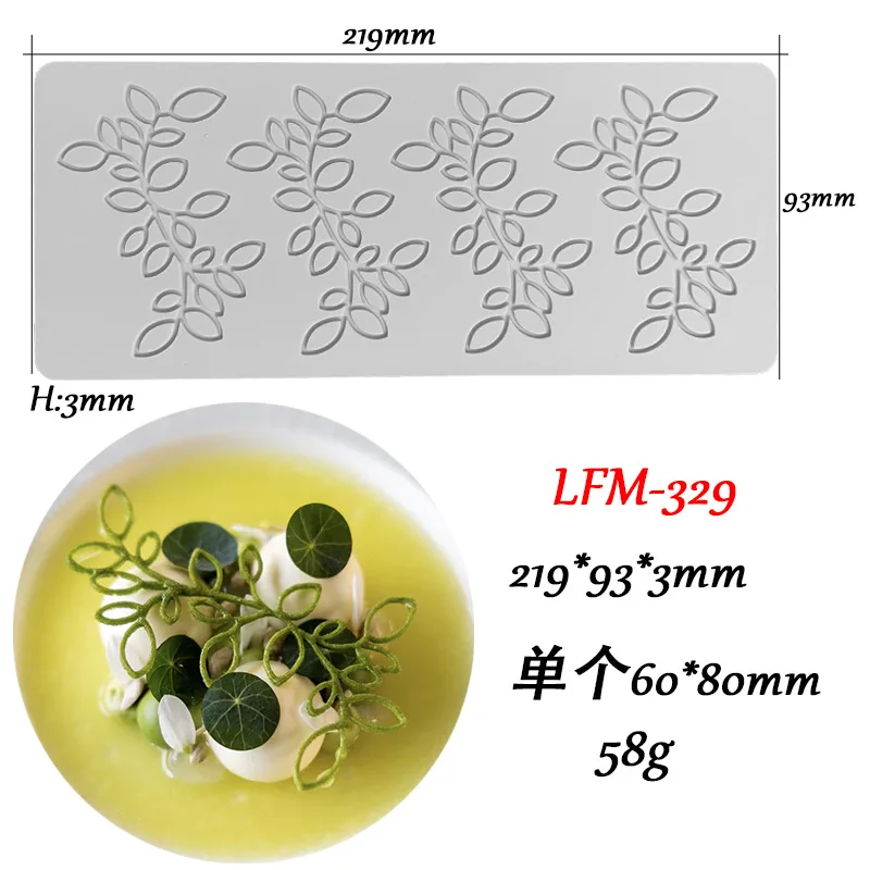 Leaf Flower Wreath Lace Silicone Mold Fondant Cake Sugarcraft Mould Chocolate Candy Dessert Tray Decoration Tools Pastry Baking Supplies Cupcake Topper Resin Soap Wax Melt DIY Craft Accessories - 图片 16