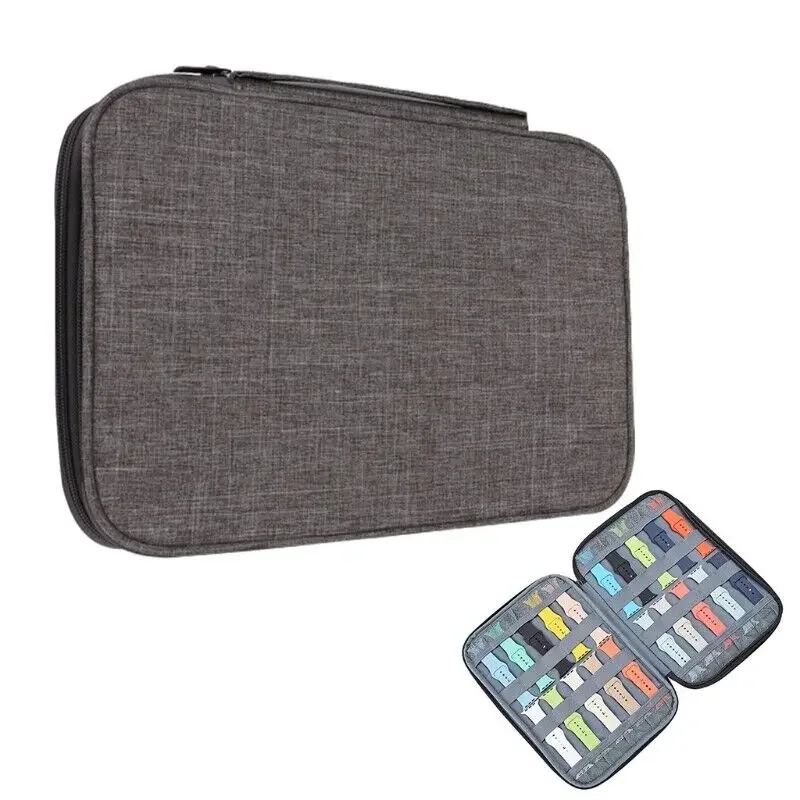 Travel Watchband Organizer | For Apple Watch Watchband Storage Box, Multifunction Travel Strap Organizer Case, Portable Ant Cloth Watch Strap Pouch, Compact Watchband Holder for Smartwatch Accessories Packaging - 图片 3