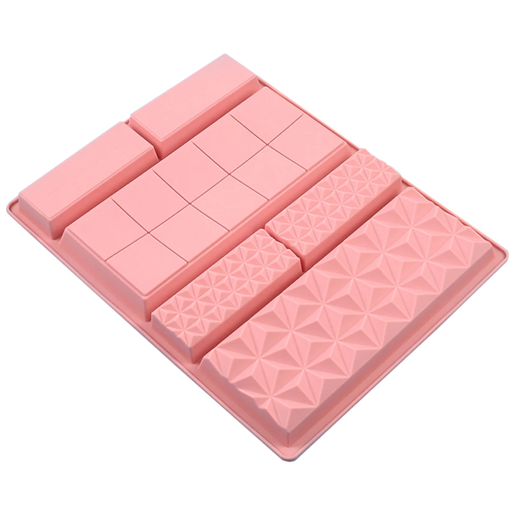 Silicone Dubai Chocolate Bar Mold for DIY Rectangular Chocolate Bars, Non-Stick Chocolate Baking Mold, Flexible Household Baking Tool for Home Chocolate Making, Party Treats, and Creative Desserts