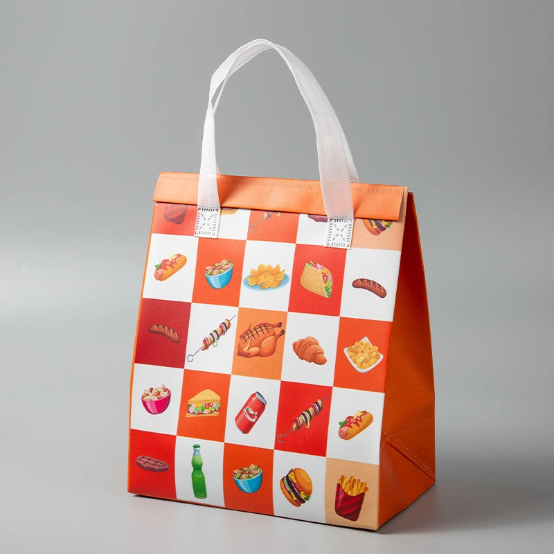 10pcs Non-Woven Insulated Tote Bags – Reusable Thermal Cooler Pouches for Food, Cake, Drinks, and Lunch, Portable Delivery and Takeaway Bags with Handles, Eco-Friendly Storage for Office, School, and Picnic - 图片 17
