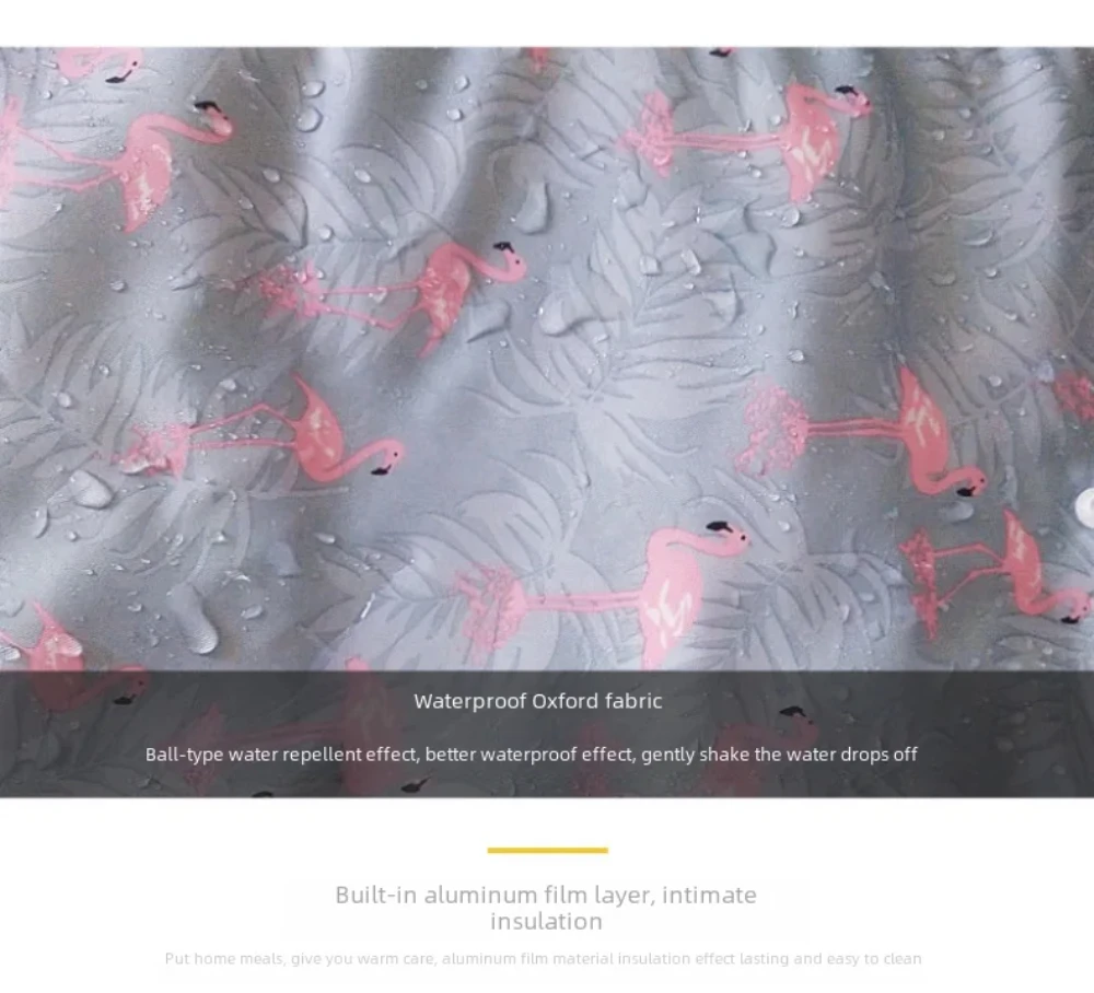 Waterproof Foldable Portable Lunch Bag – Insulated Lunch Box Tote Made of Oxford Cloth, Cooler Handbag for Picnic, Work, School, Travel, Keeping Food Fresh, Drinks and Snacks Temperature-Controlled