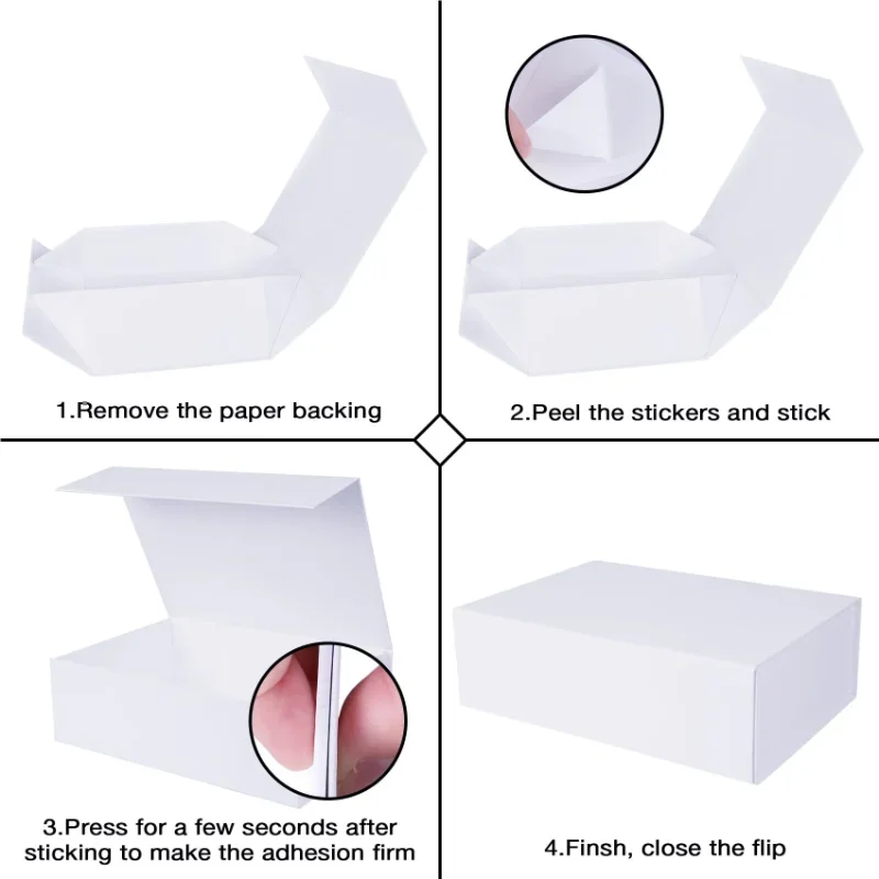 Magnetic Large Gift Box with Lid 33x25x12cm Luxury Collapsible Cardboard Packaging Box Sturdy Folding Keepsake Box for Graduation, Birthday, Wedding, Bridesmaid Proposal, Groomsman, Holiday Present - 图片 2