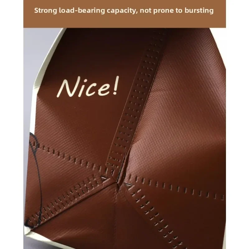 1pc Insulated Aluminum Foil Non-Woven Disposable Food Delivery Bags, Thermal Packaging for Milk Tea, Drinks, Lunch, Catering, Takeout, and Commercial Hot Cold Storage Bags 5