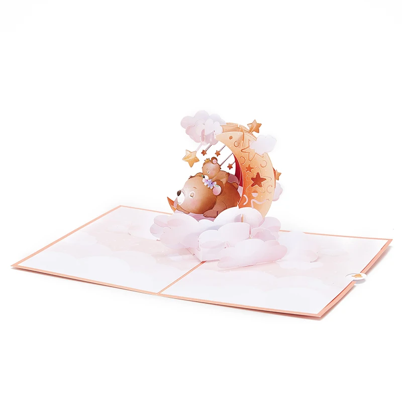 Exquisite Crescent-Shaped 3D Pop-Up Greeting Card – Elegant Black & Red Rose with Cat Design, Creative Birthday Gifts, Unique Handmade Card for Friends, Family, Lovers & Special Celebrations - 图片 5