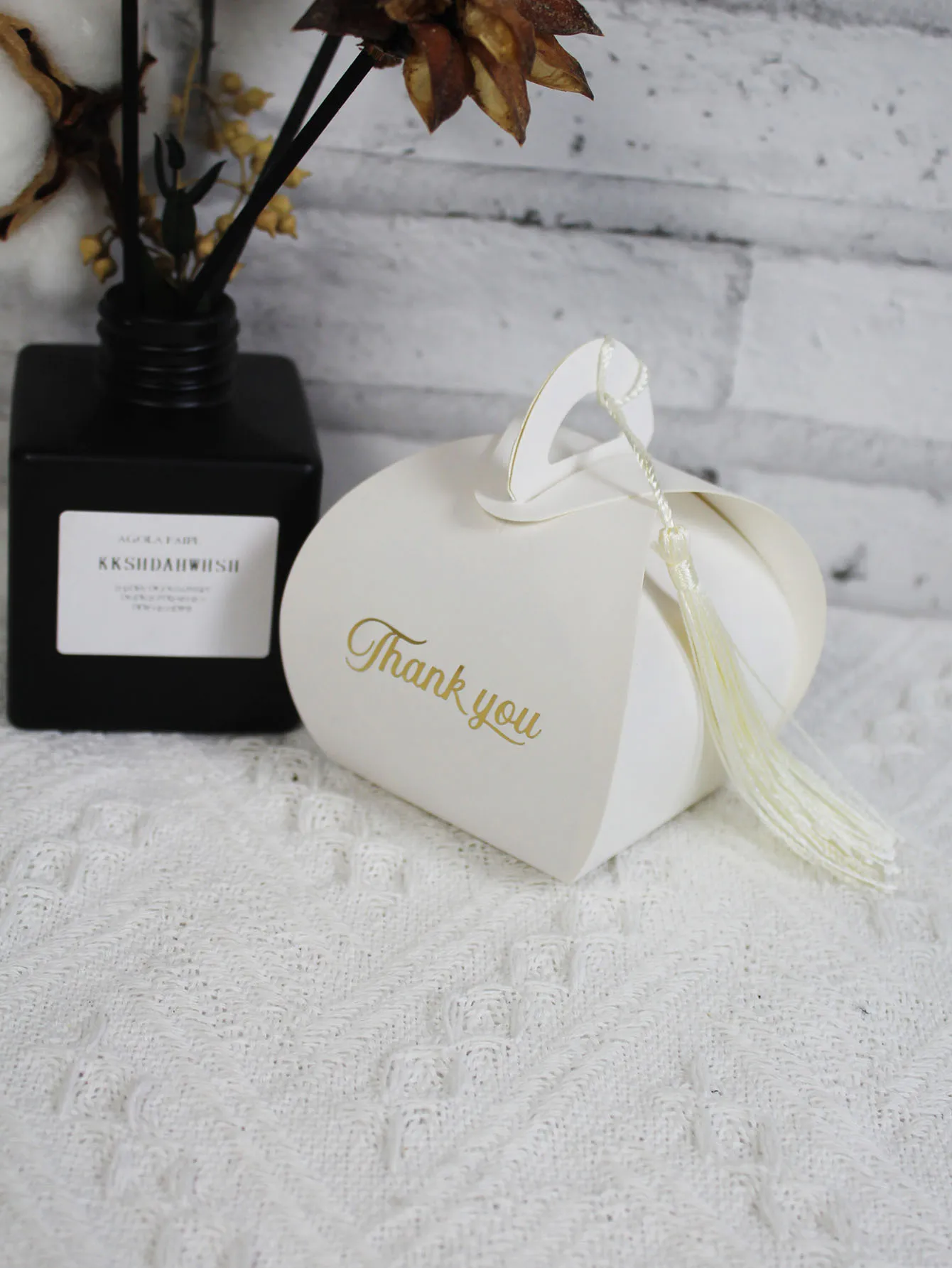 Elegant Tassel Bread Boxes Thank You Gift - Baby Shower Wedding Favors Chocolate Candy Boxes - Decorative Paper Party Favor Packaging Boxes for Special Occasions and Events