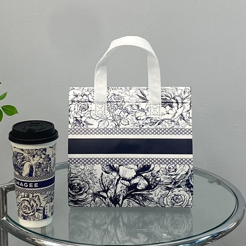 10pcs Non-Woven Insulated Tote Bags – Portable Reusable Fabric Pouches for Food, Cake, Drinks, and Snacks, Thermal Carrier Keeps Hot or Cold, Perfect for Delivery, Picnic, Grocery, Work, School - 图片 15