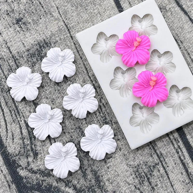 Mini Rose Camellia Daisy Flower Silicone Mold for Sugarcraft Cookie Cupcake Chocolate Baking Fondant Cake Decorating Tools DIY Pastry Dessert Decoration Kitchen Craft Tray - 图片 7