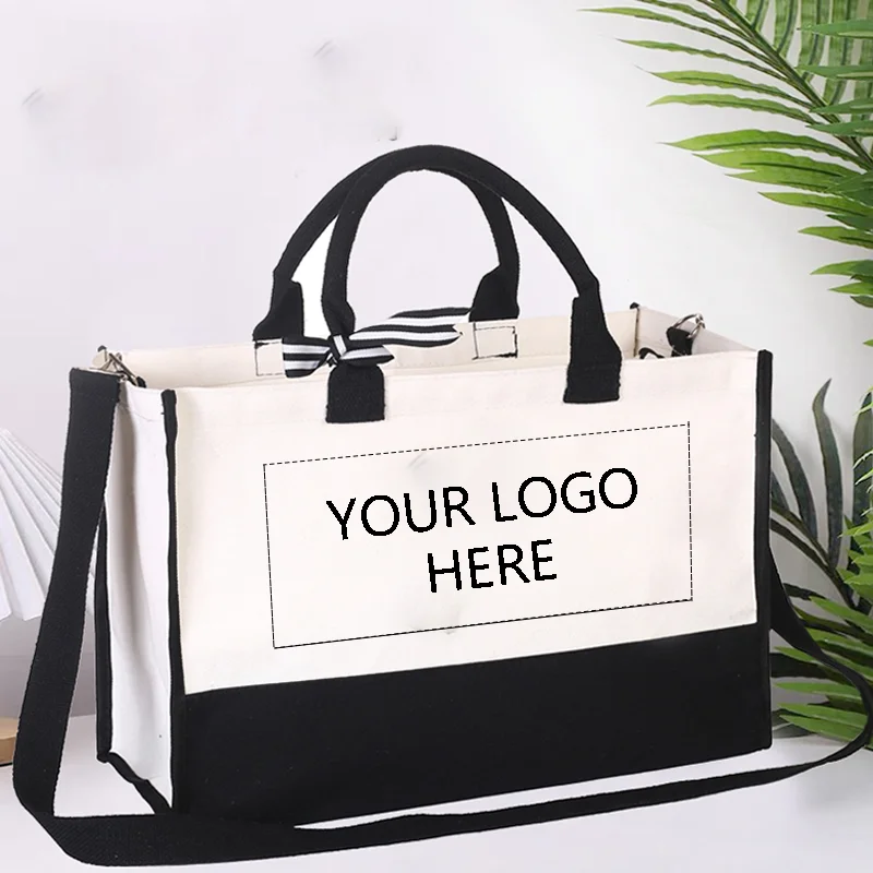 Customized Tote Bag – Large Capacity Women's Handbag with Print Letter Logo, Two-Sided Personalized Brand Canvas Cotton Linen Bag, Unique and Stylish Daily Tote Bag for Shopping, Work, and Travel Customized Tote Bag – Large Capacity Women's Handbag with Print Letter Logo, Two-Sided Personalized Brand Canvas Cotton Linen Bag, Unique and Stylish Daily Tote Bag for Shopping, Work, and Travel