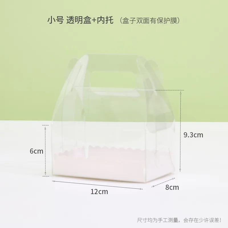 10Pcs Cardboard Gift Cake Boxes Pink Green Dessert Packaging Boxes with Handle, Portable Pastry Cookie Muffin Cupcake Container for Wedding Birthday Baby Shower Party Supplies - 图片 23