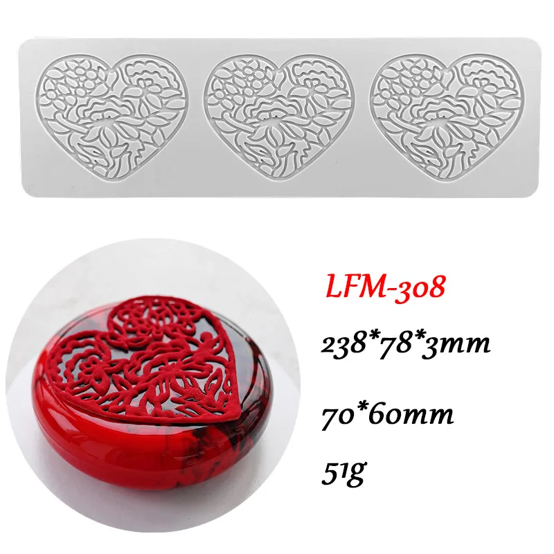 Chinoiserie Pavilion Swan Flower Leaf Lace Silicone Mold DIY Sugar Pad Thin Chocolate Crisp Cake Decoration Fondant Baking Mould for Elegant Cupcake Cookie Pastry Craft Kitchen Tools - 图片 18