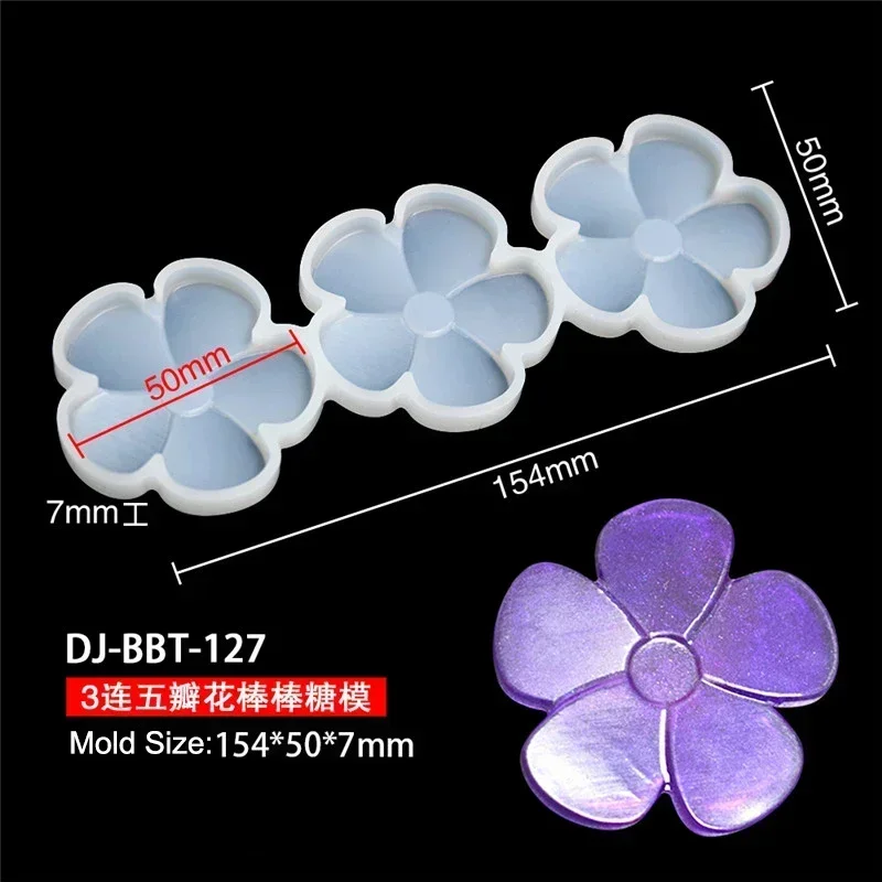 Leaf Flower Heart Bear Shape Silicone Lollipop Mold Round Chocolate Candy Cheese Baking Mould Fondant Cake Decorating Tools Dessert Cupcake Topper Tray Kitchen Pastry DIY Baking Accessories - 图片 20