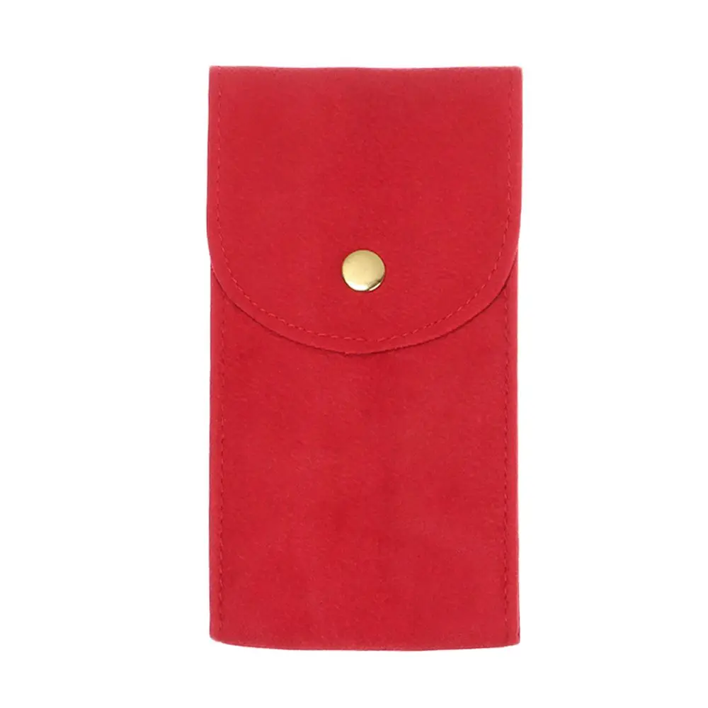 Travel Watch Case | Flannelette Watch Storage Bag, Velvet Snap Packaging Pouch Anti-Dust Watch Protection Case, Soft Compression Velvet Bag for Watch Collection Gift Packaging Accessories (Red/Green/Blue/Black/Grey/Pink/Light Blue) - 图片 9