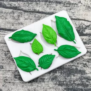 Leaf Silicone Mold for Sugarcraft Fondant Chocolate Cupcake Cake Baking Moulds Dessert Decorating Tools Kitchen Pastry Accessories Candy Resin Soap Wax Melt DIY Craft Decoration Tray