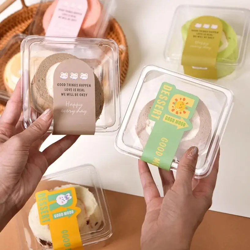 50Pcs Transparent Square Cake Packaging Boxes, Swiss Dessert Mousse Containers, Clear Plastic Cupcake and Pastry Holders, Food-Safe Dessert Boxes for Weddings, Birthdays, Parties, and Bakery Supplies